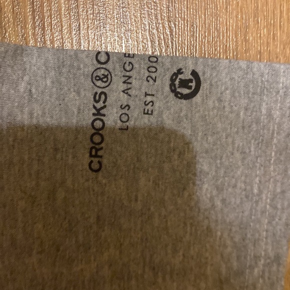 NWT Crooks&Castles grey&black designed short sleeve men crew neck t-shirt LG &XL - Picture 3 of 9